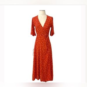 Faithfull the Brand- Red Dress Size Medium (6).